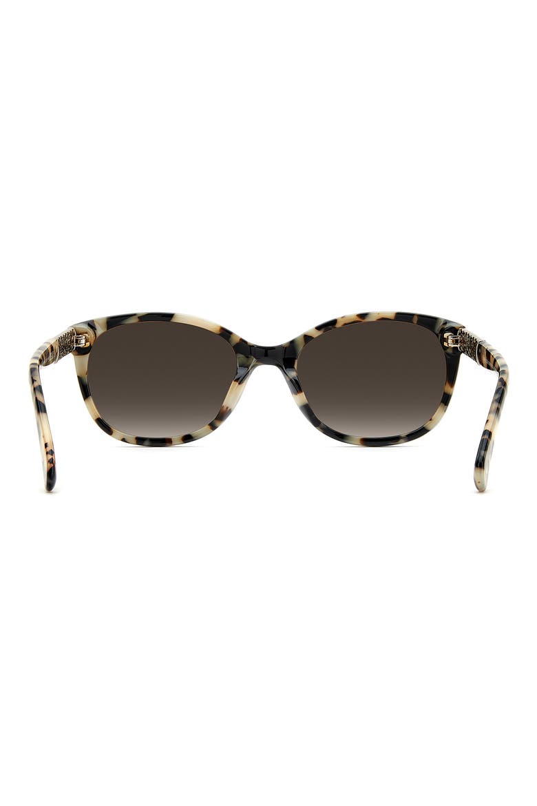 Geneva 53mm Oval Sunglasses, Alternate, color, BLACK HAVANA/ BROWN SF