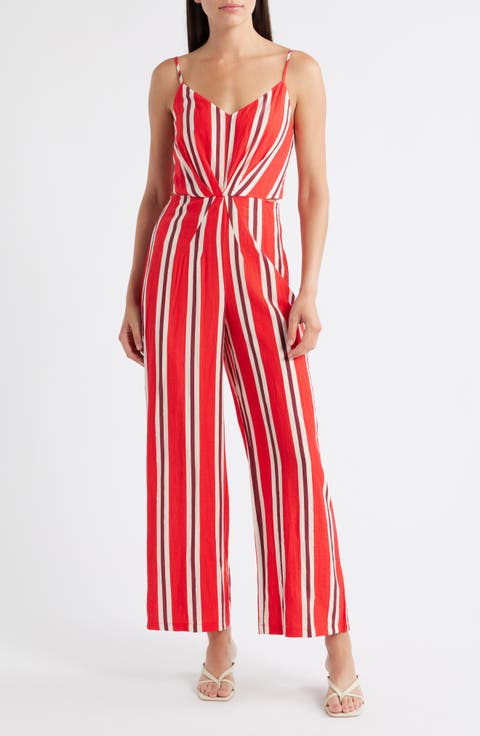 Striped Cutout Jumpsuit