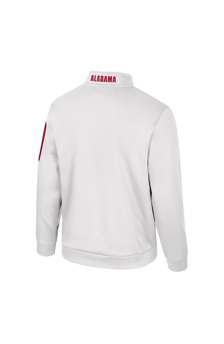 COLOSSEUM Men's Colosseum White Alabama Crimson Tide Mainframe Quarter-Zip Fleece Jacket, Alternate, color, White
