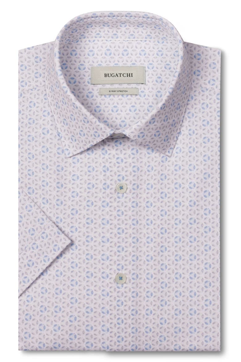 Miles OoohCotton Tech Geometric Print Short Sleeve Shirt, Alternate, color, AIR BLUE