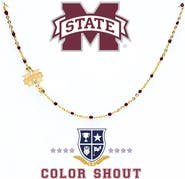 Color Shout Mississippi State University Side Necklace