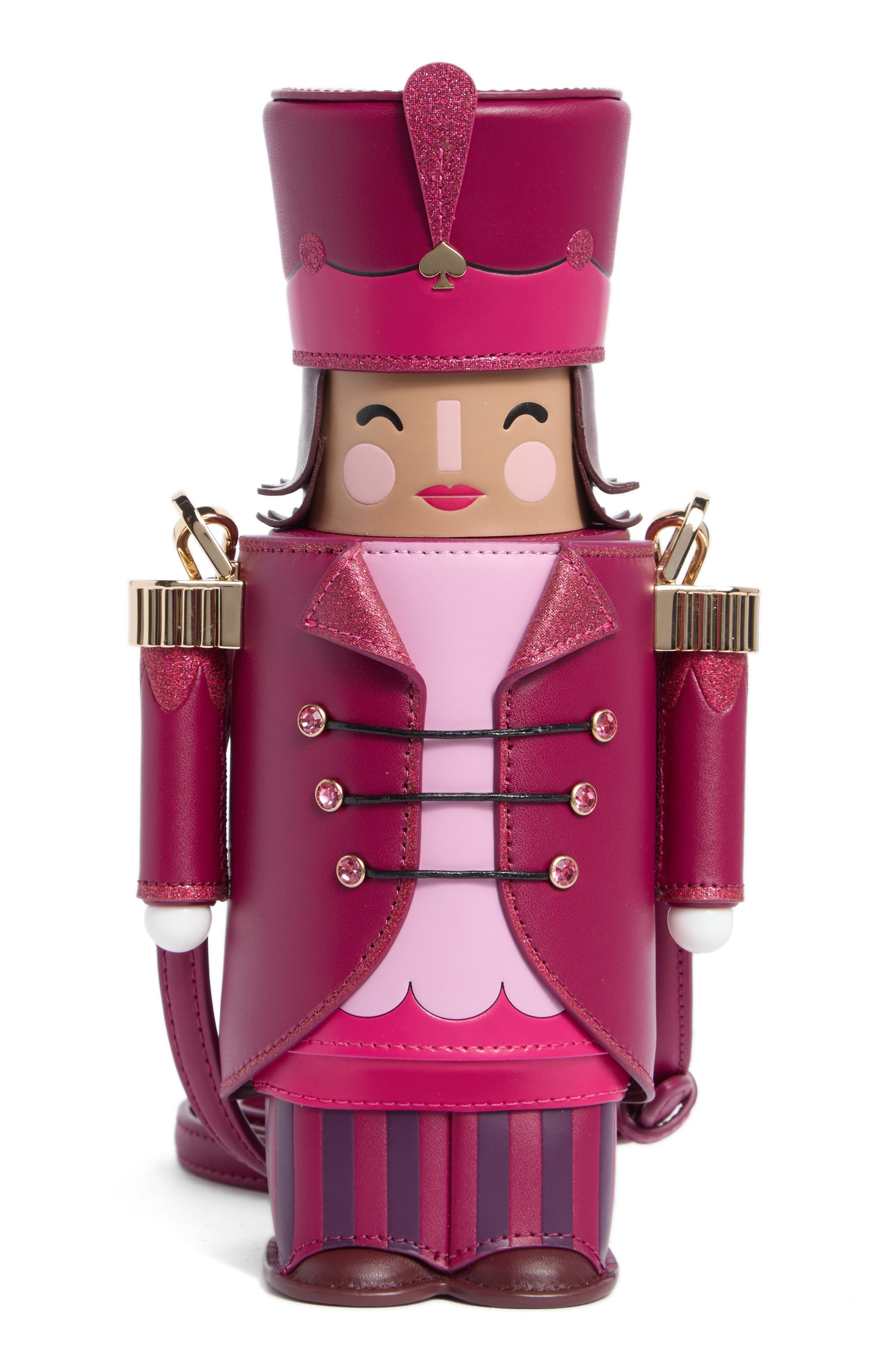 Kate Spade New York oh what fun 3D nutcracker crossbody bag, Main, color, 