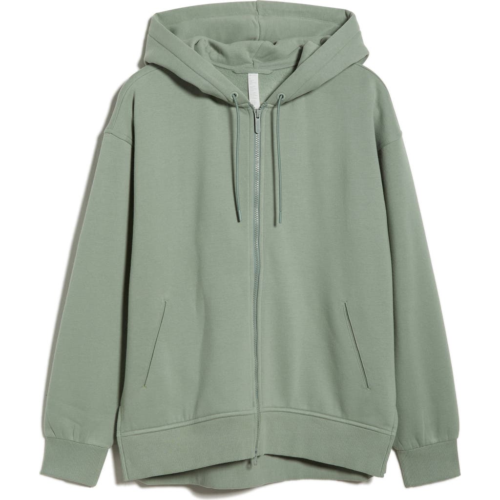 Zella Ultracozy Cloud Fleece Full Zip Hoodie In Green