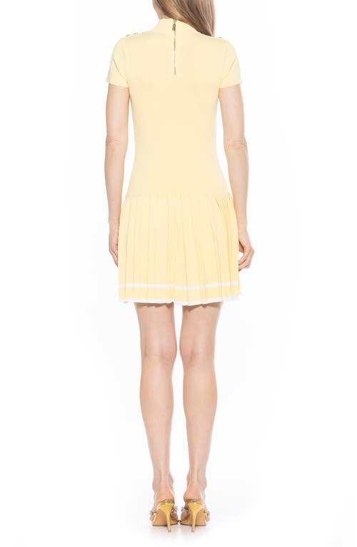 Alexia Admor Devika Pleated Knit Dress In Yellow