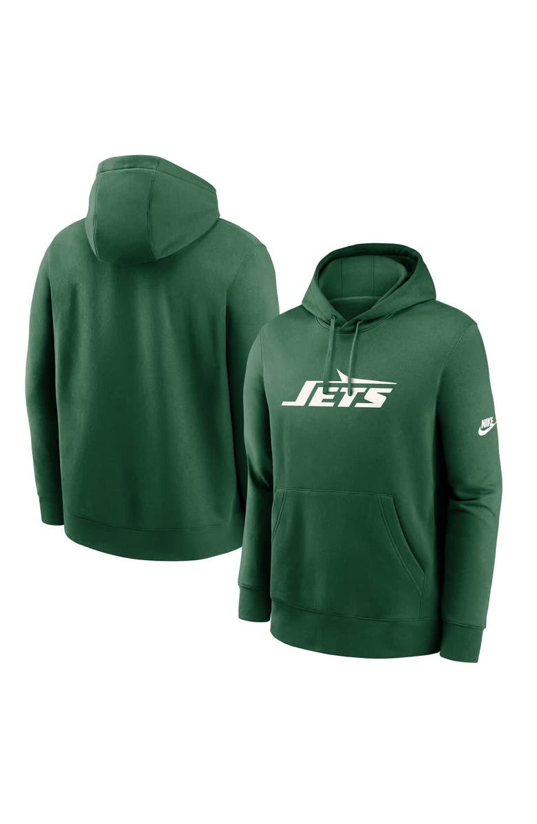 Nike Men's Nike Green New York Jets Rewind Club Logo Pullover Hoodie, Main, color, Green