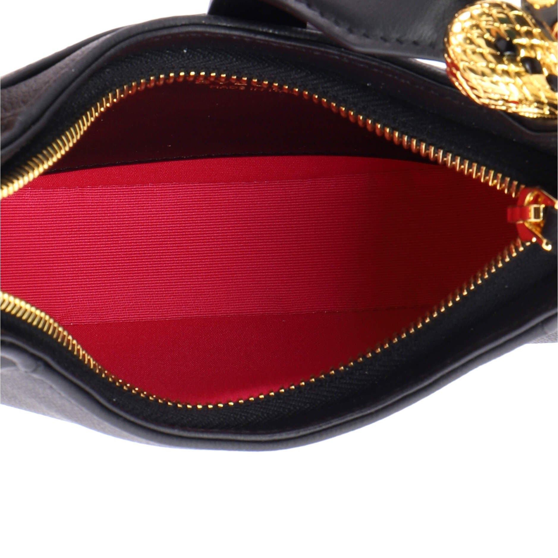 Serpenti Ellipse Crossbody Bag Leather Mini, Alternate, color, Black