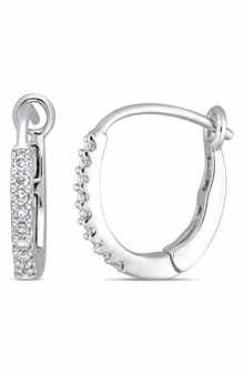 DELMAR Diamond Hoop Earrings - 0.14ct.