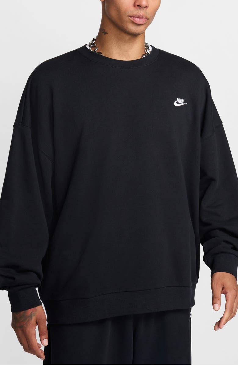 Nike Club Fleece Oversize Crewneck Sweatshirt, Main, color, 