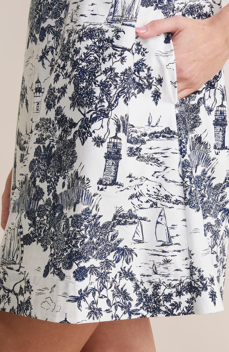 vineyard vines Sleeveless Cotton Popover Minidress, Alternate, color, 