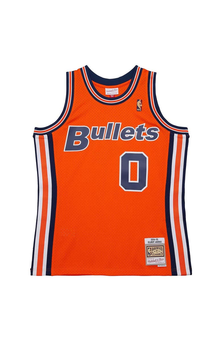 Mitchell & Ness Men's Mitchell & Ness Gilbert Arenas Orange Washington Bullets 2004/05 Hardwood Classics Swingman Jersey, Alternate, color, Orange