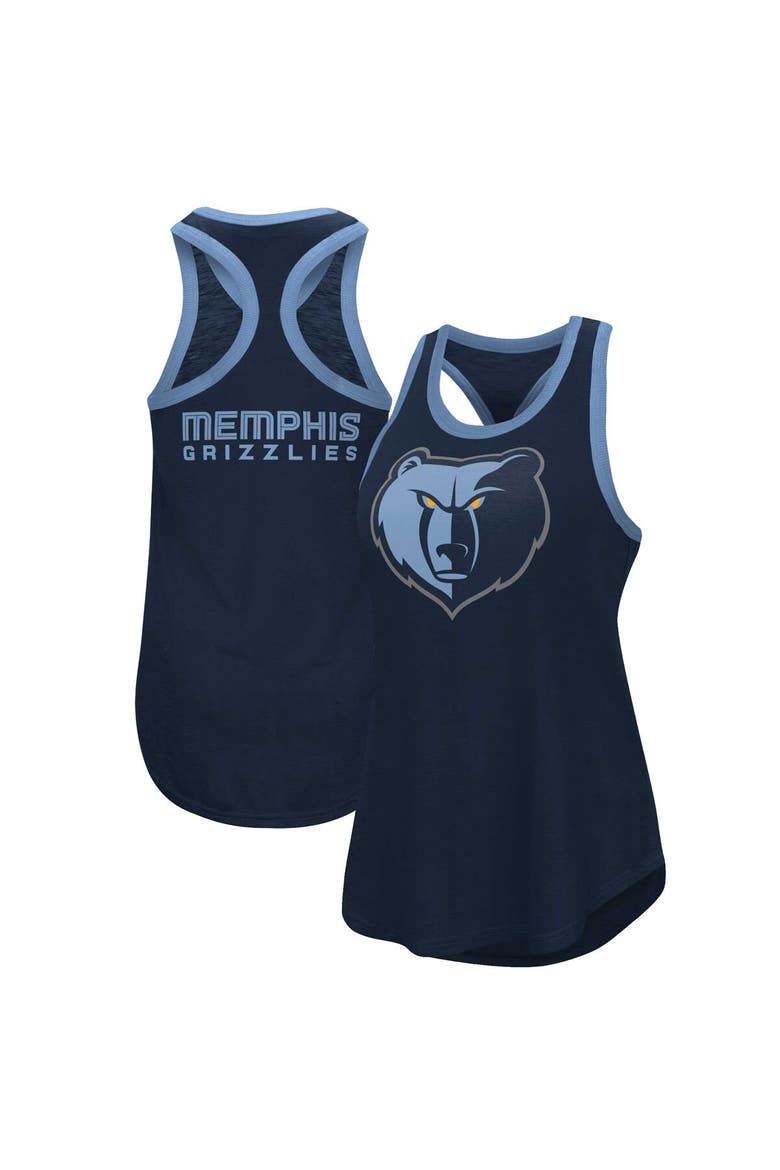 Women's G-III 4Her by Carl Banks Navy Memphis Grizzlies Showdown Scoop-Neck Racerback Tank Top, Alternate, color, Navy