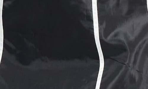 Ming Wang Modern Fit Organza Contrast Stripe A-line Midi Dress