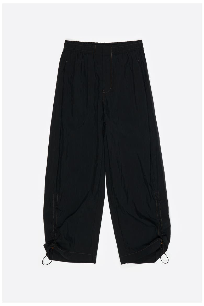 Gathered Jogger Trousers, Alternate, color, BLACK