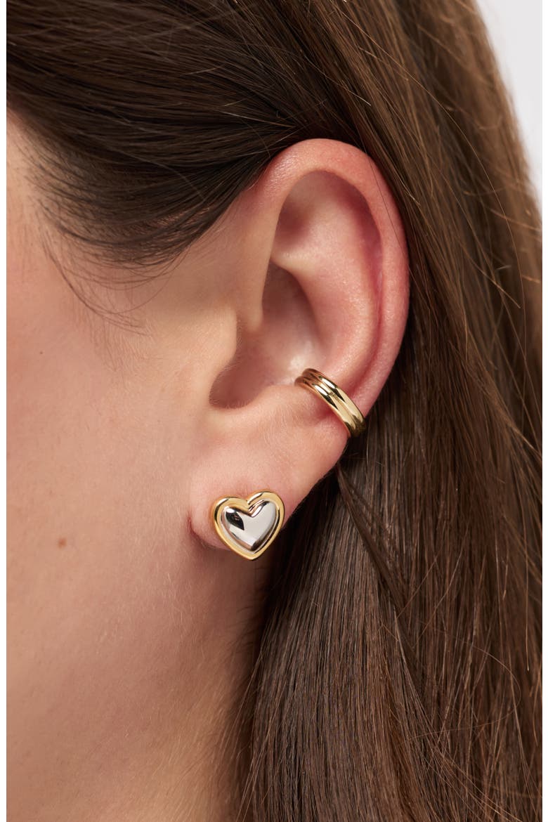 Stud Earrings - Lev Studs Two Tone, Alternate, color, Two-Tone