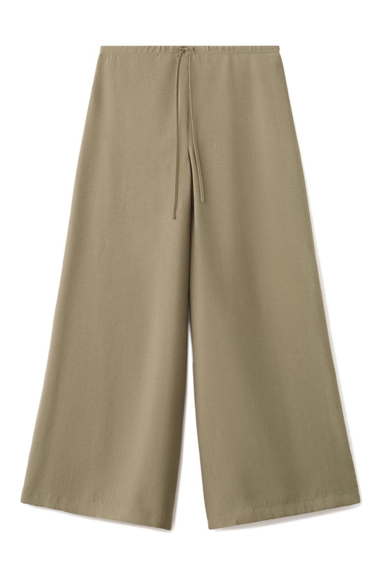 High Waist Wide Leg Pants, Alternate, color, KHAKI GREEN