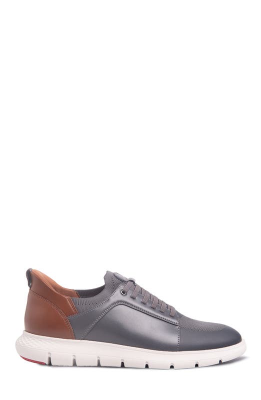 Marc Joseph New York Newbury Street Hands Free Technology Lightweight Leather Sneaker, Alternate, color, Grey Napa Leather