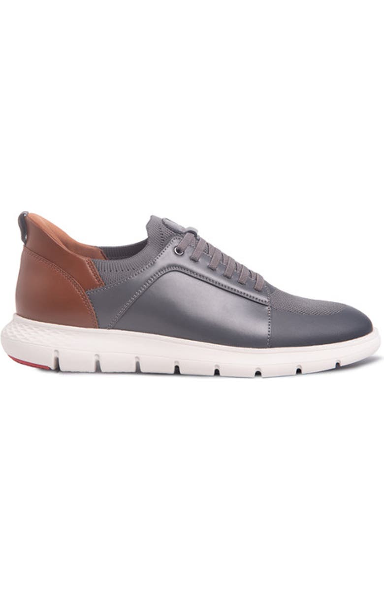 Marc Joseph New York Newbury Street Hands Free Technology Lightweight Leather Sneaker, Alternate, color, Grey Napa Leather