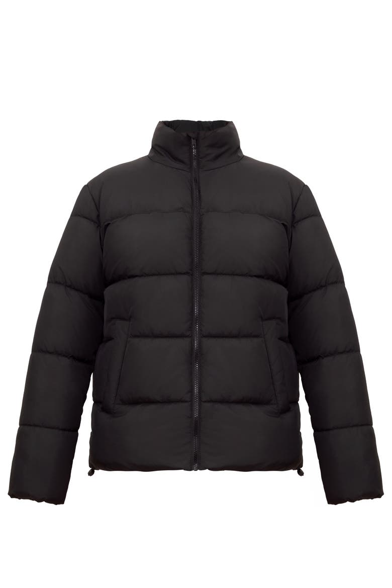 Lightweight Modern Puffer Jacket, Alternate, color, Black