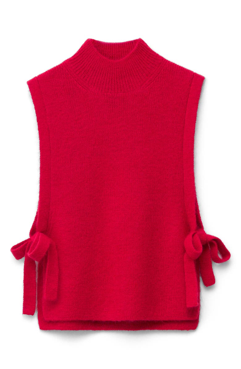 & Other Stories Wool & Mohair Side Tie Bib Vest, Alternate, color, Red Dark