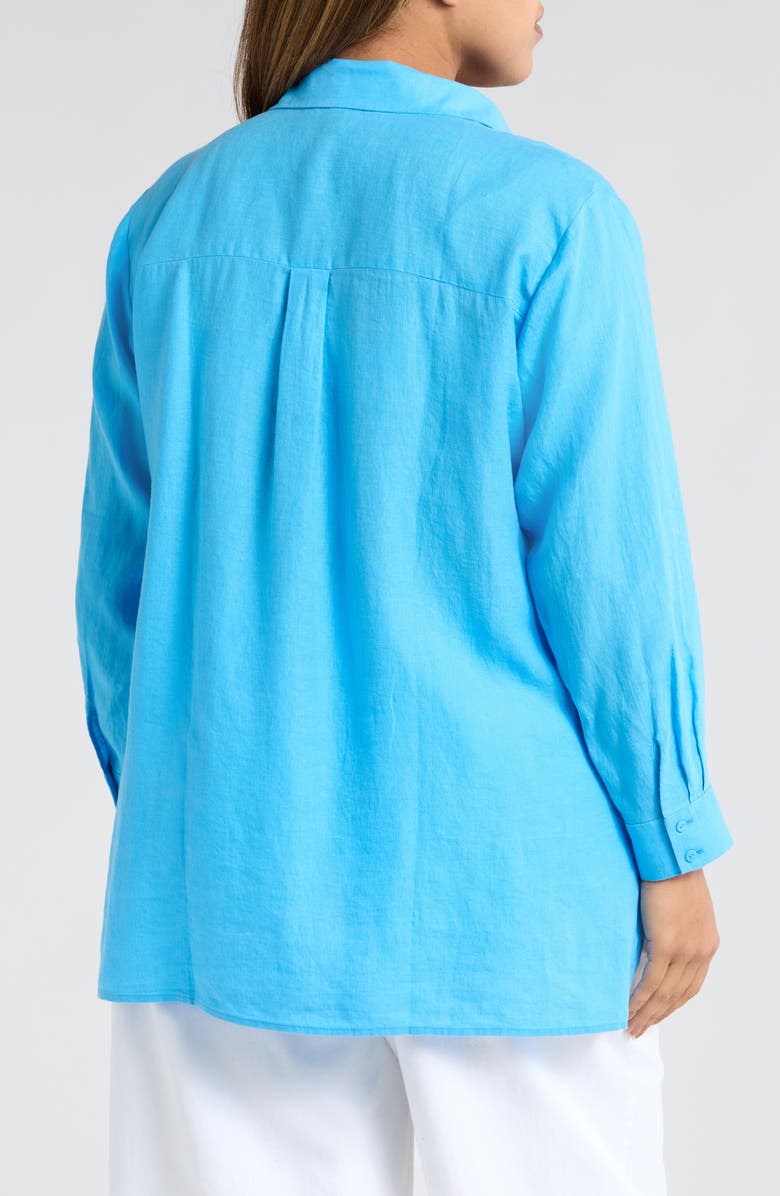 Eileen Fisher Classic Collar Organic Linen Shirt, Alternate, color, 