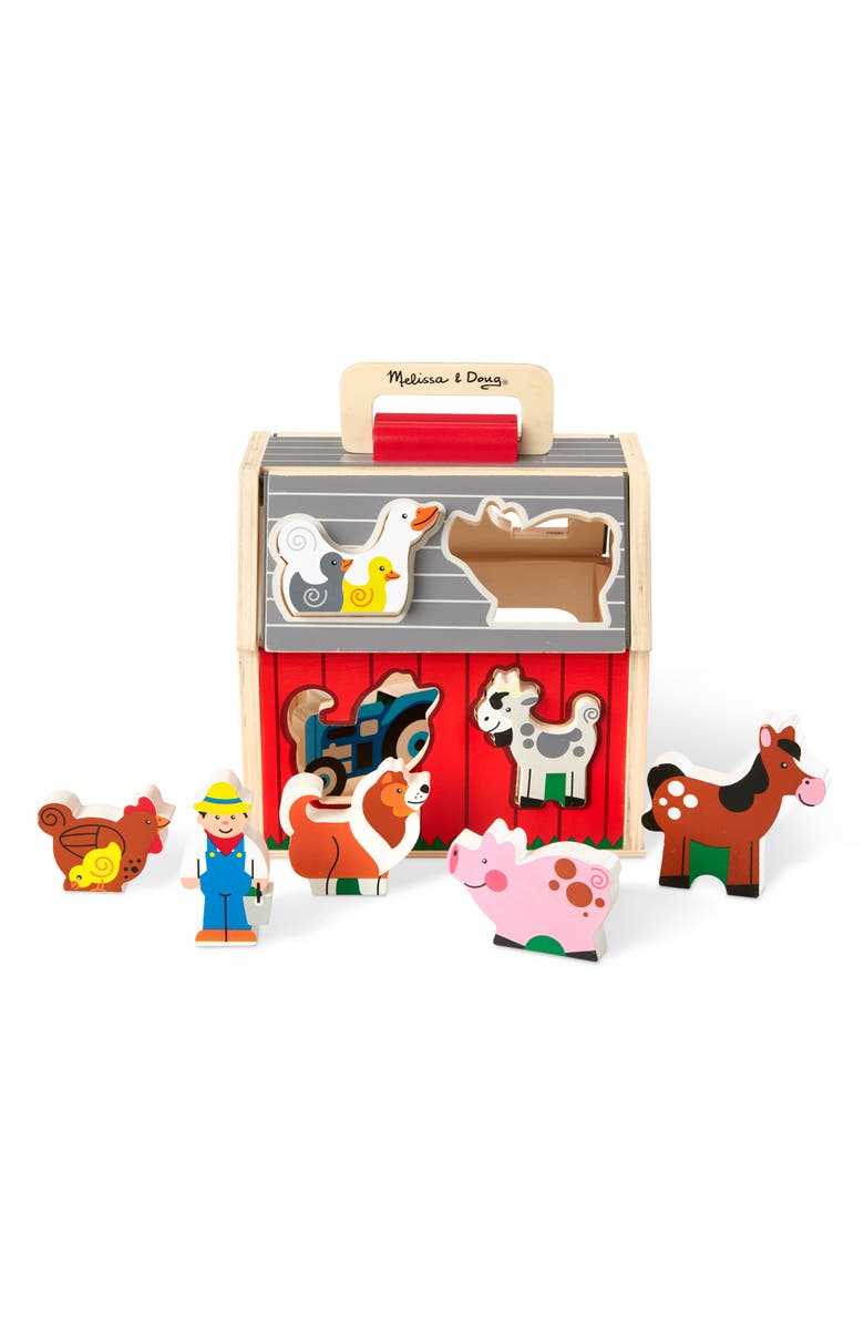 Melissa & Doug Take Along Sorting Barn, Main, color, 