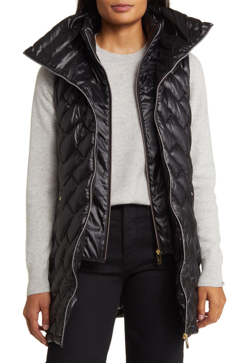 Via Spiga Quilted Puffer Vest with Bib, Alternate, color,