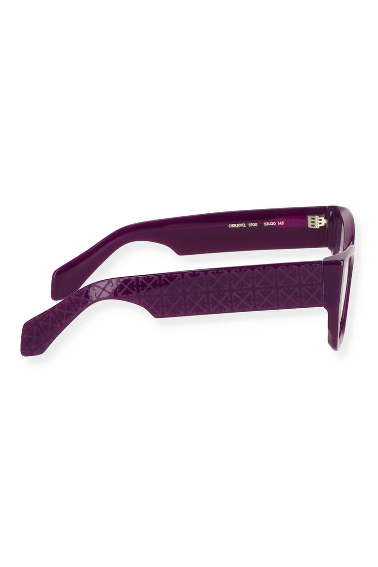 7Q 52mm Cat Eye Optical Glasses, Alternate, color, PURPLE