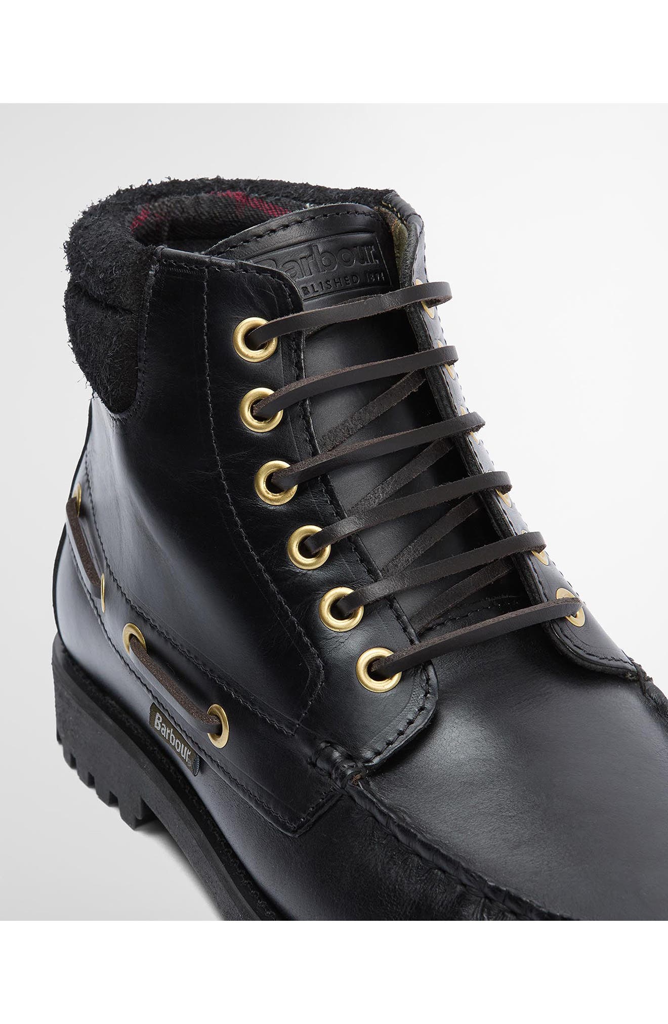 Barbour Tiller Moc Toe Boot, Alternate, color, Black