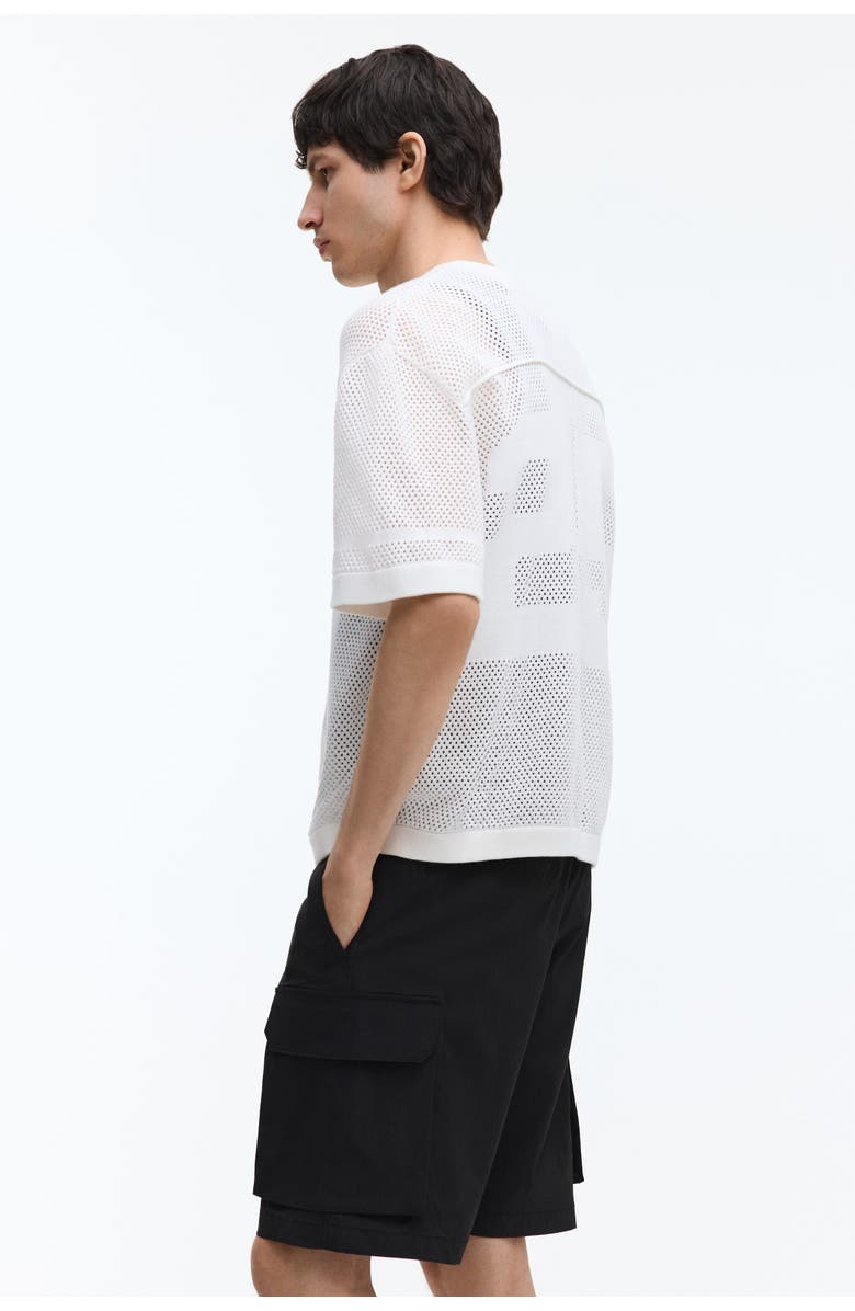 H&M Regular Fit Cargo Shorts, Alternate, color, Black