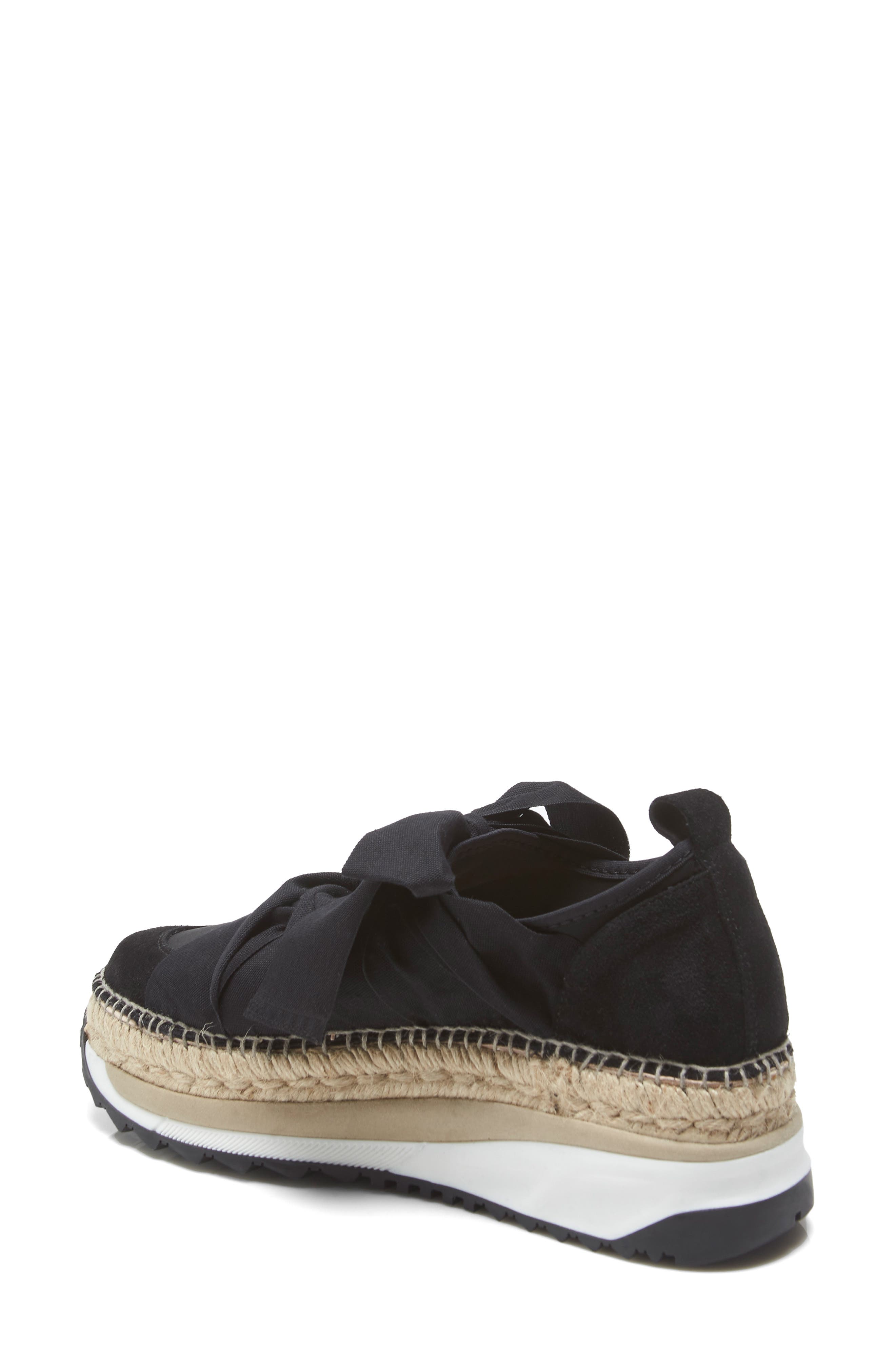 Free People Chapmin Espadrille Sneaker, Alternate, color, Black