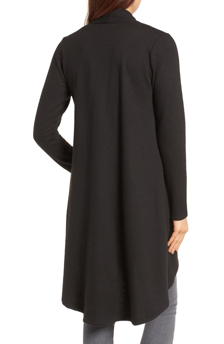 Bobeau LONG HI-LOW FLEECE CLOSURELES, Alternate, color, 