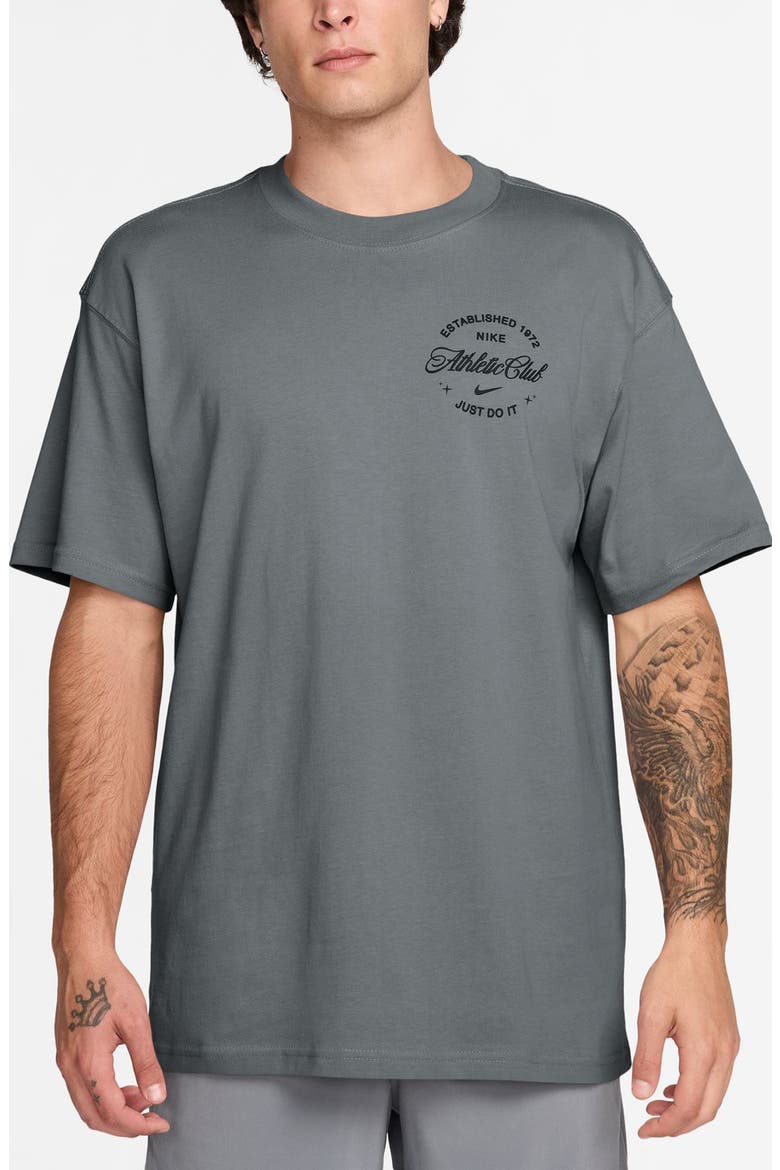 Athletic Club Cotton Graphic T-Shirt, Main, color, SMOKE GREY/ BLACK