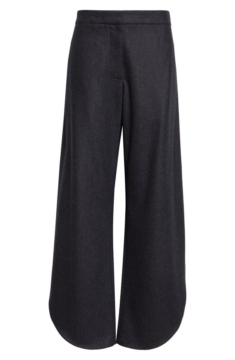 Alaïa Petal Merino Wool Pants, Alternate, color, Anthracite