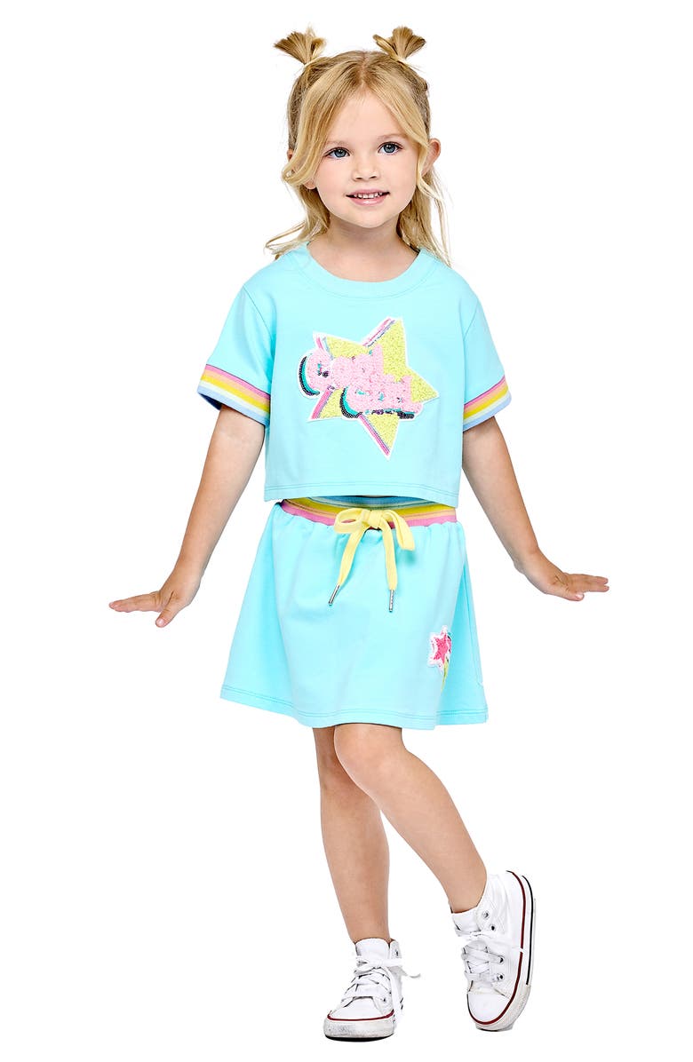 Baby Sara Kids' Cool Star Patch T-Shirt, Alternate, color, Aqua