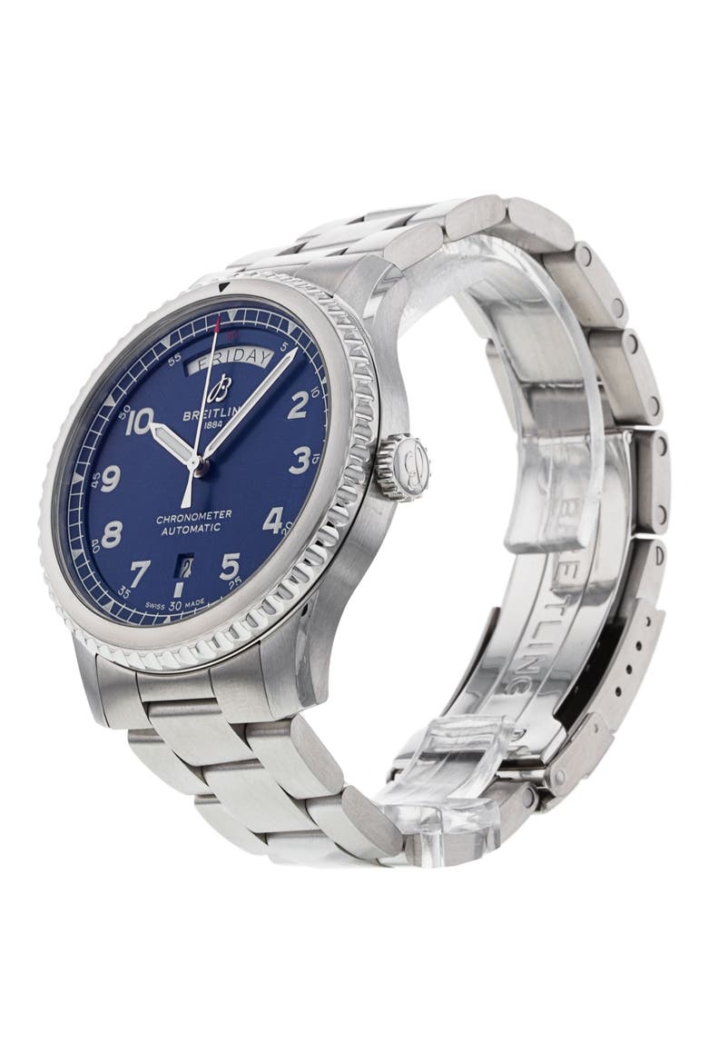 Breitling Preowned Navitimer Chronograph Bracelet Watch, Alternate, color, STEEL