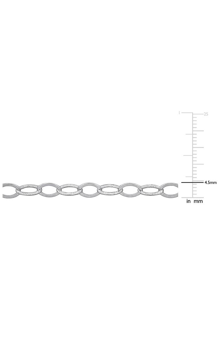 Textured Oval Link Bracelet, Alternate, color, SILVER