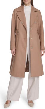 Kenneth Cole New York Notch Lapel Military Coat