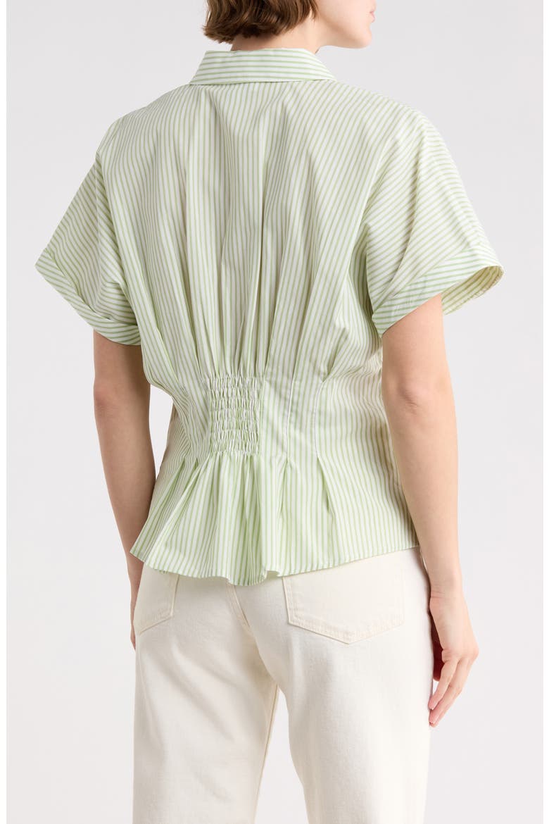 Pleat Waist Top, Alternate, color, PALE LIME