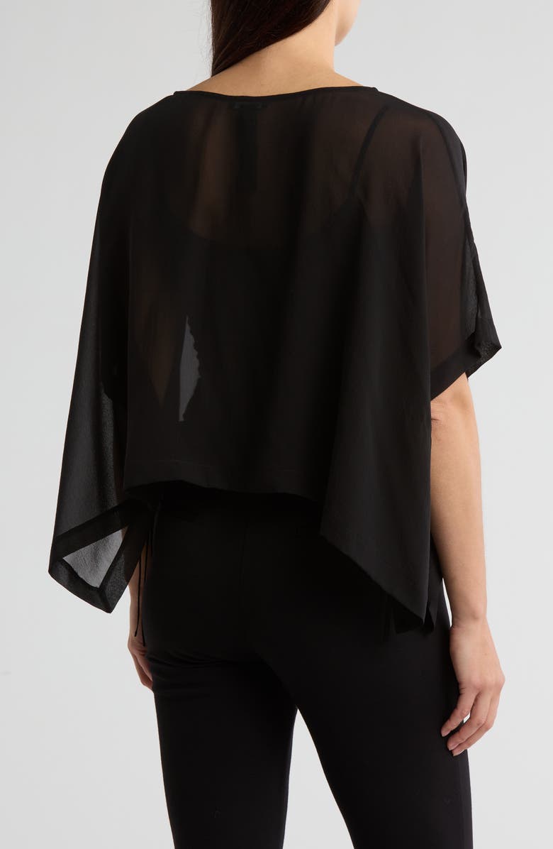Eileen Fisher Side Tie Silk Poncho, Alternate, color,