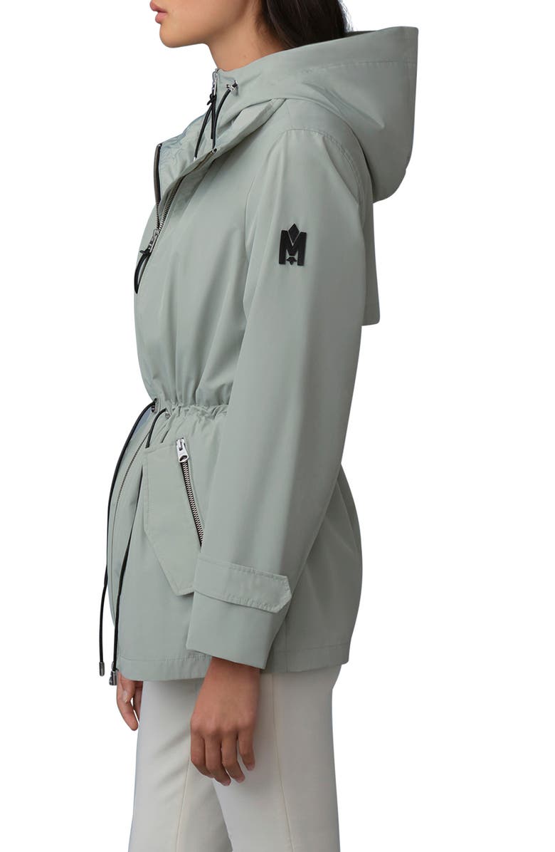Mackage Melany Hooded Rain Jacket, Alternate, color, Jade