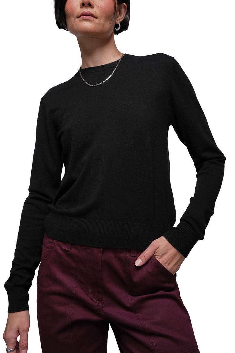 The Everyday Crew Neck Sweater, Main, color, BLACK