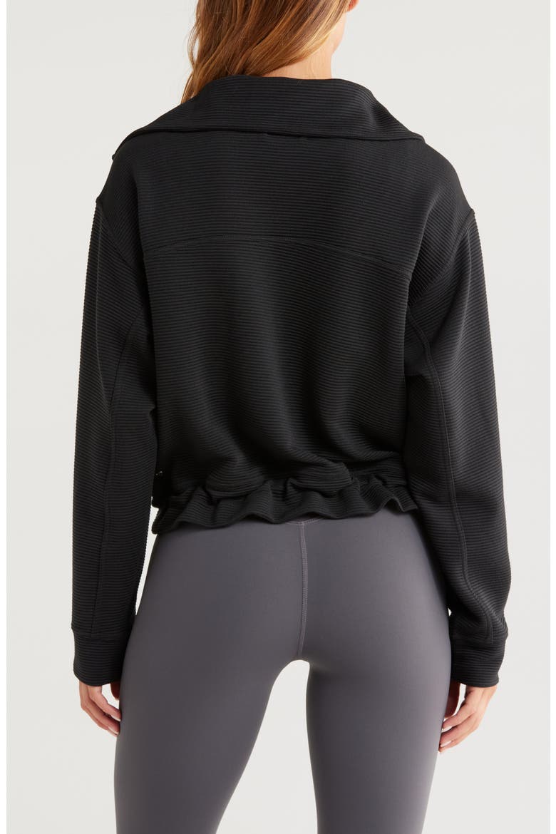 Kickback Ottoman Half Zip Pullover, Alternate, color, BLACK