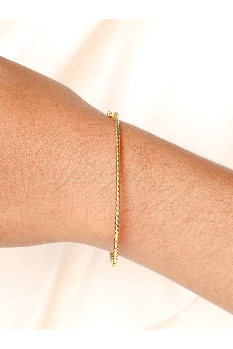 Beaded Ball Bangle Bracelet in 14K Gold, Alternate, color, Yellow Gold