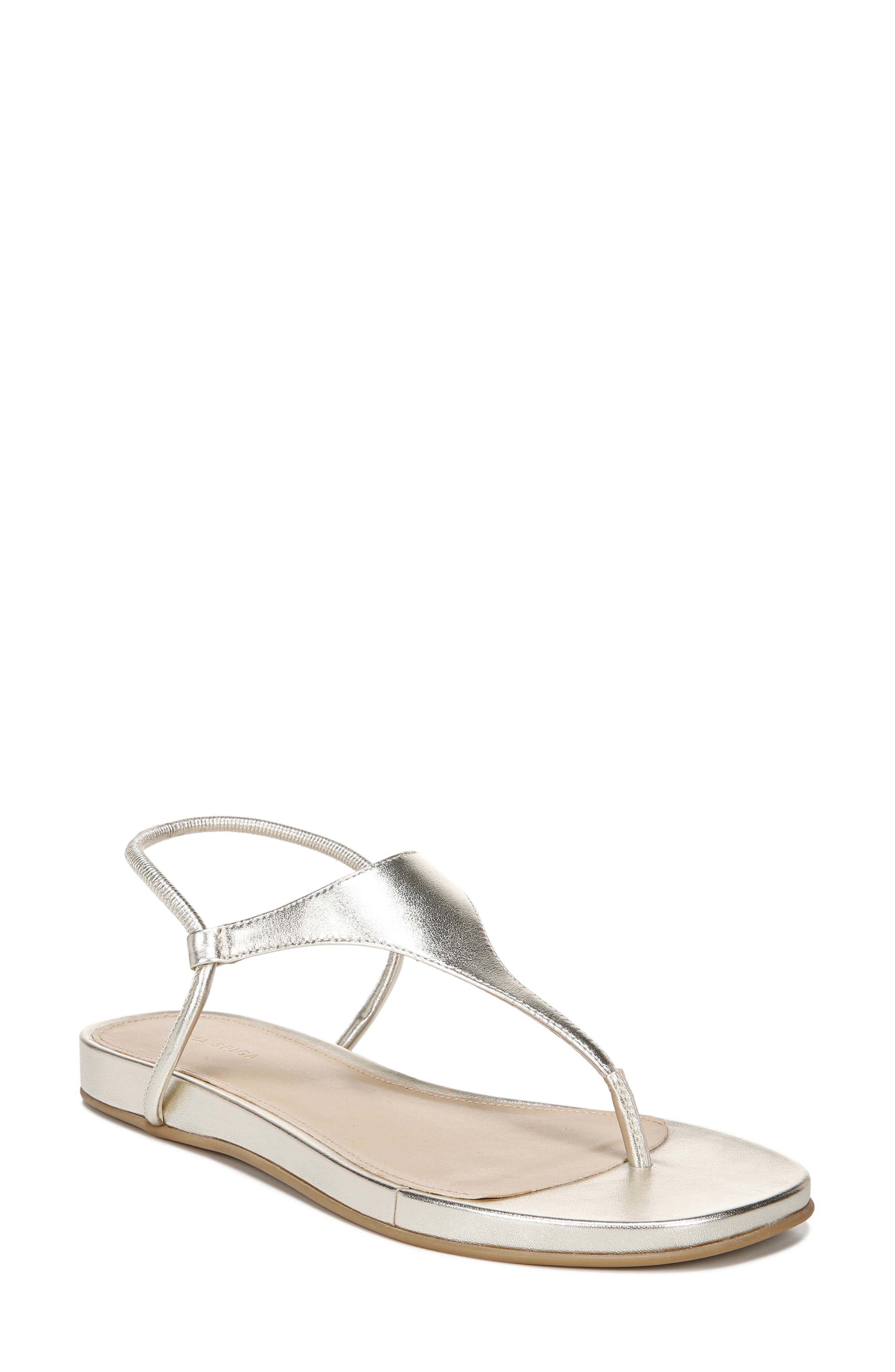 Pixey Wedge Sandal, Main, color, GOLD LEATHER