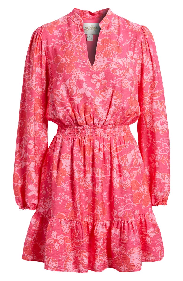 Lilly Pulitzer<sup>®</sup> Axton Floral Fit & Flare Dress, Alternate, color, Sun Shell Pink Big Party