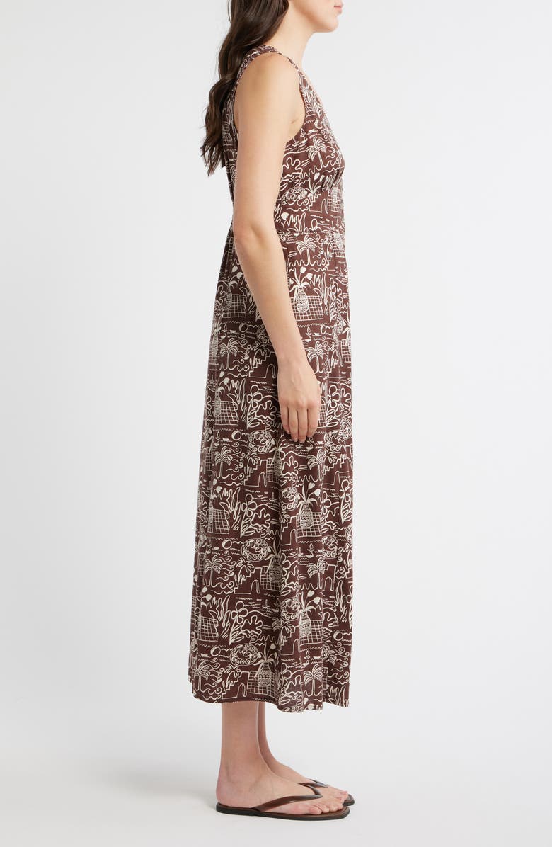 Marine Layer Camila Print Sleeveless Maxi Dress, Alternate, color, Flores Print