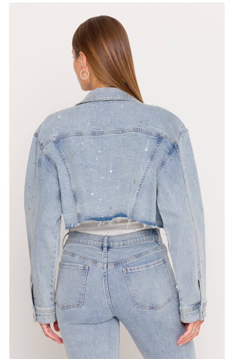 Generation Love Delan Embellished Denim Jacket, Alternate, color, Light Blue