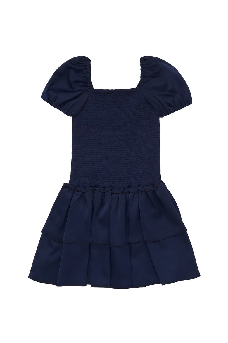 Lexi Cap Smocked Dress, Main, color, Navy