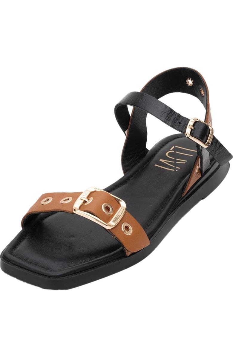 Forever & Always Shoes Mozes Leather Sandal, Alternate, color, Cognac Brown Leather