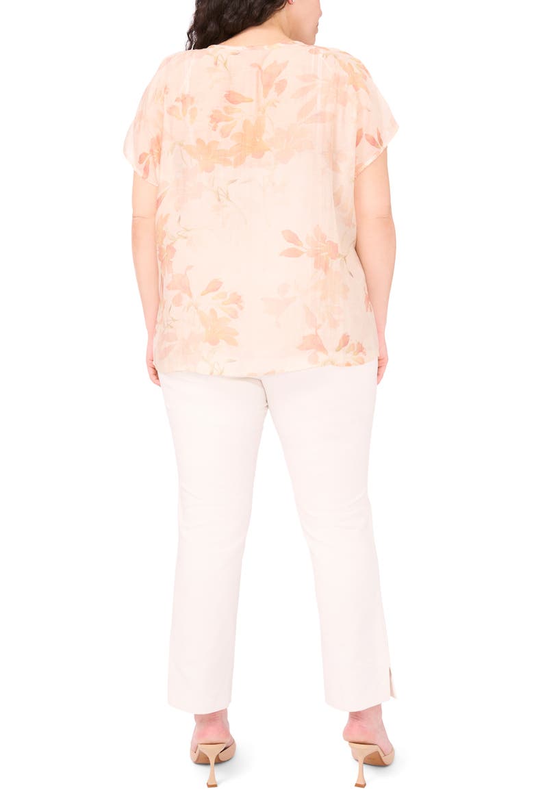 Floral Popover Top, Alternate, color, SILVER PINK